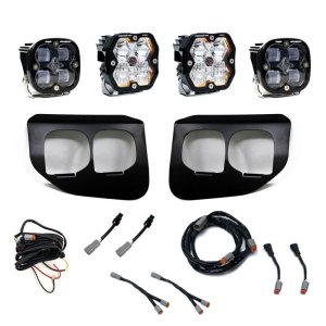 Ford Super Duty Fog Light Pocket Kit - Baja Designs - Squadron 2.0 Pro/SAE Dual (Driving/Combo) - Clear - `20-`22 Ford Super Duty Fog Light Pocket Kit - Baja Designs - Squadron 2.0 Pro/SAE Dual (Driving/Combo) - Clear - `20-`22